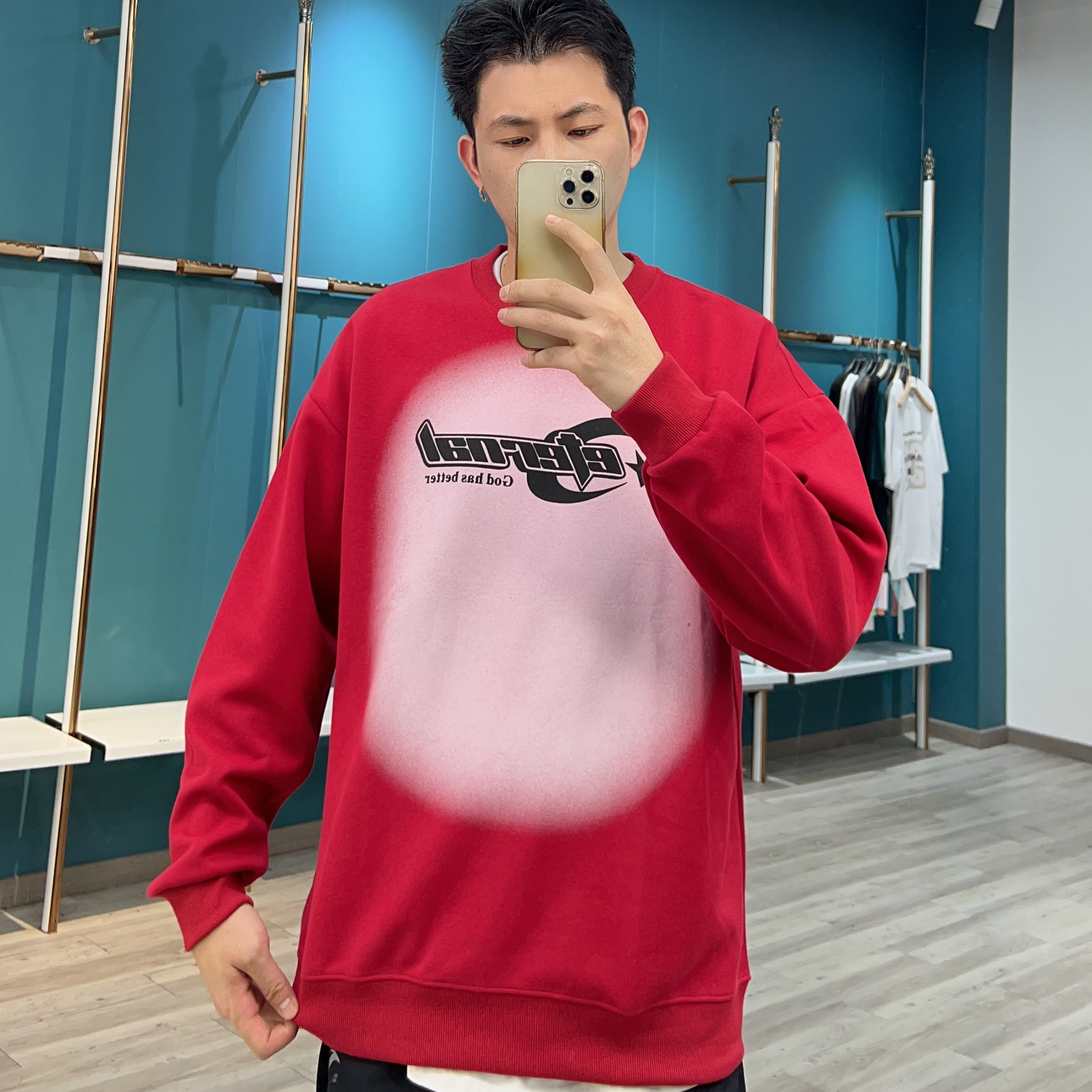 大占推荐 C014【潮牌字母】秋款简约休闲时尚圆领卫衣