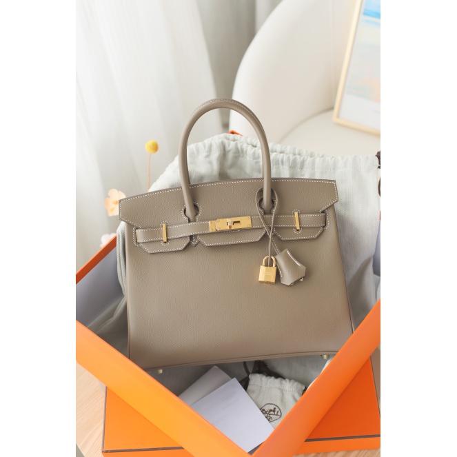全新未使用 Hermes/爱马仕 定金链接Birkin30 Z刻 EP皮大象灰女包