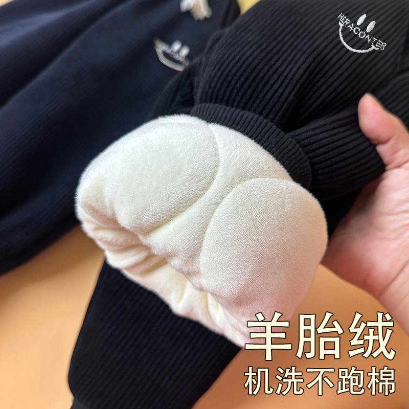 【优选】儿童裤子加绒加厚冬款男童灯芯绒一条过冬三层小童2023新
