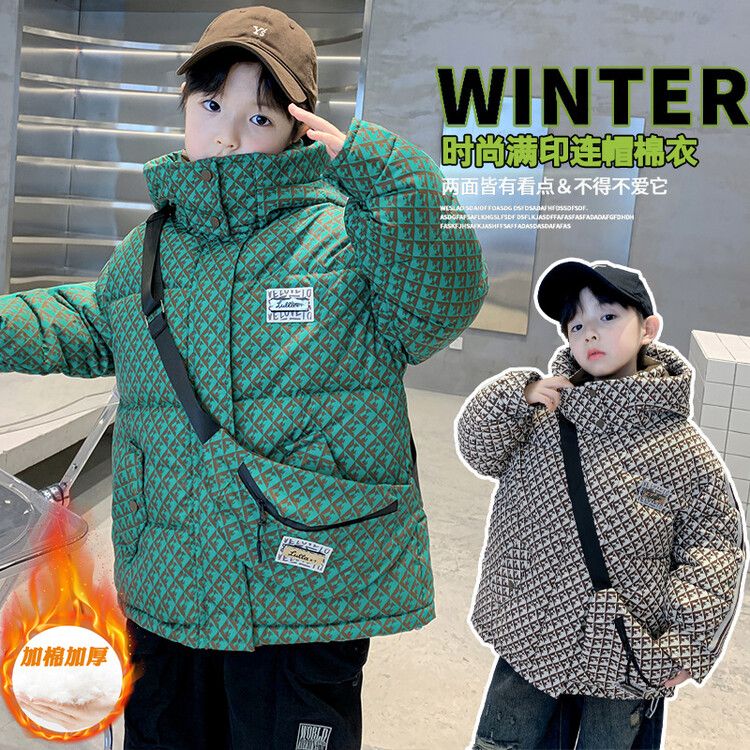 男童冬装棉衣儿童棉服新款中大童冬季棉袄加厚保暖棉服外套