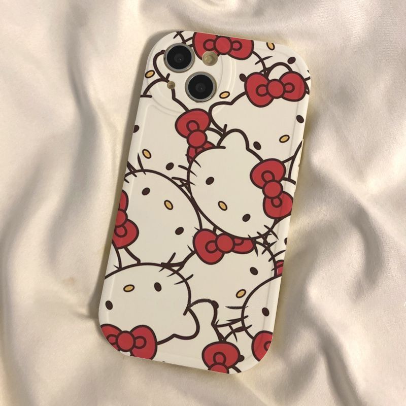 透明情侣全包手机壳中指kt猫苹果15iPhone14ProMax女13////X软壳8