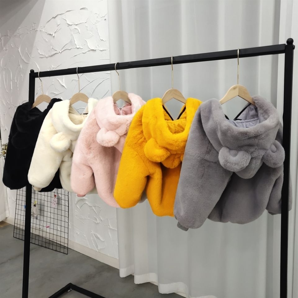 宝宝外套男女童秋冬季棉服韩版儿童加绒加厚棉袄休闲毛毛衣男童