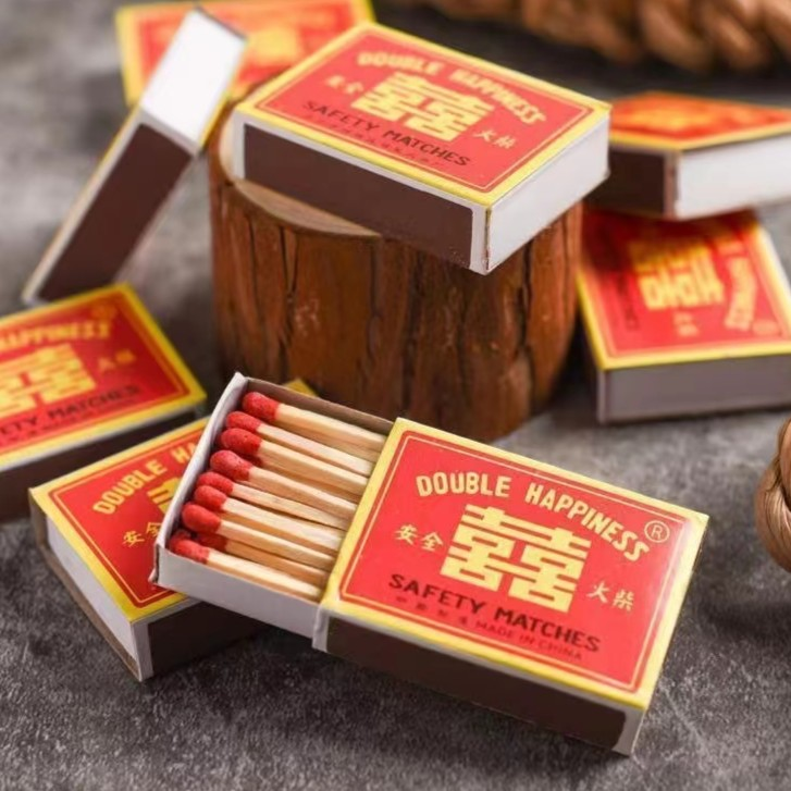 老式火柴家用点烟户外火柴洋火复古怀旧结婚喜事野炊一次性火柴