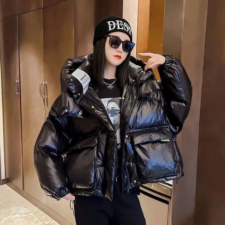波司澄羽绒服2023冬季新款白鸭绒羽绒服女短款糖果色流行元素面包