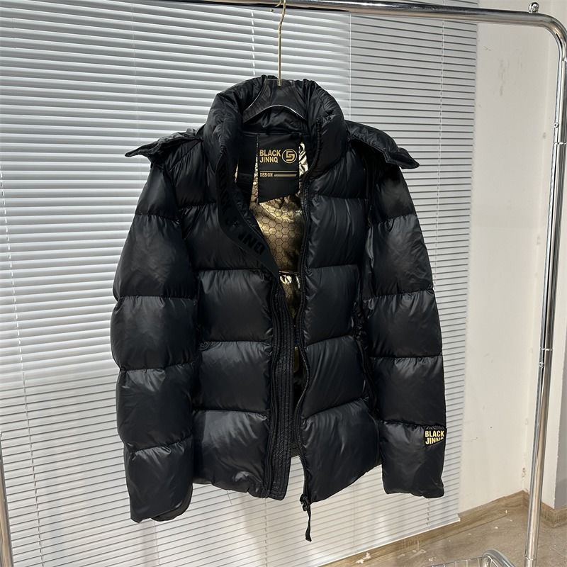 鸭鸭黑金短款羽绒服女2023年冬季新款加厚爆款保暖面包服时尚女外