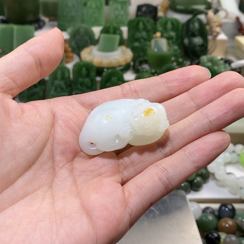 【闪购商品】和田玉挂件未镶嵌茜**宇