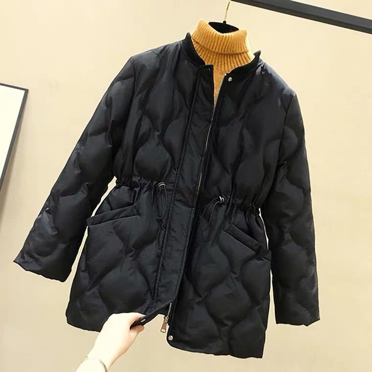 新款羽绒服中长款羽绒服女冬季小香风气质新款韩版洋气收腰羽绒