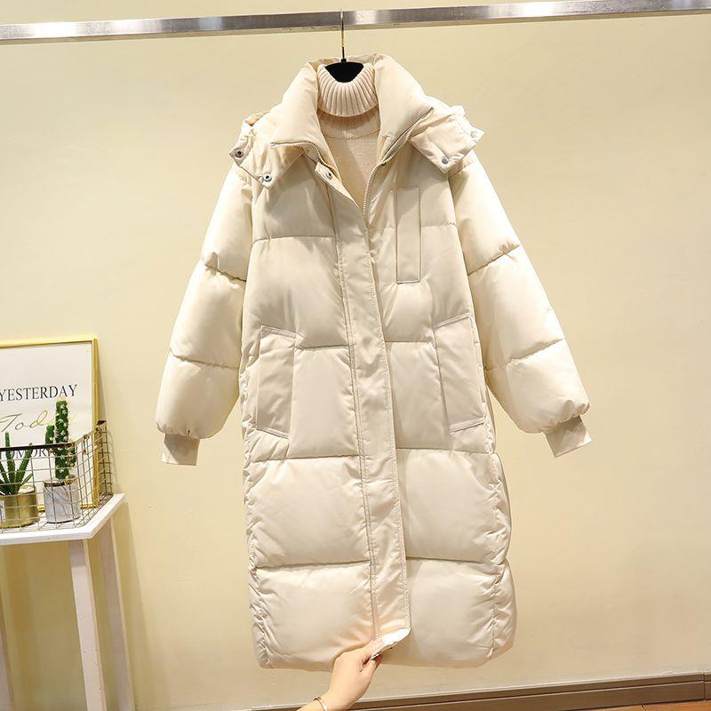 鸭鸭爆款羽绒羽绒服女中长款过膝2023冬季新款韩版棉袄宽松加厚绒