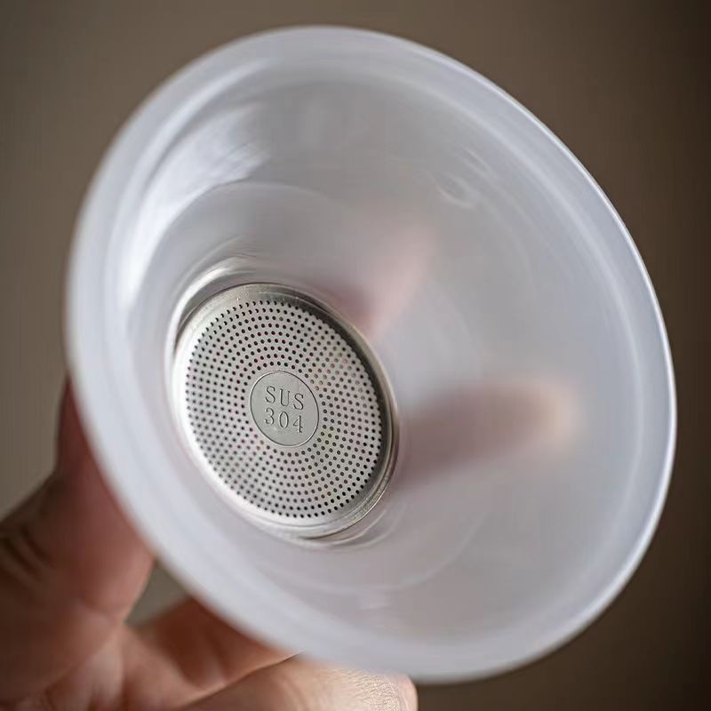 琉璃茶滤家用功夫茶漏茶水分离过滤器泡茶工具滤茶网简约漏斗网红