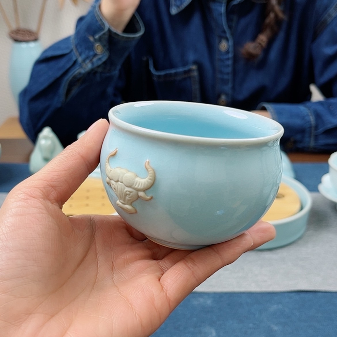 【闪购商品】瓷风水缸杯