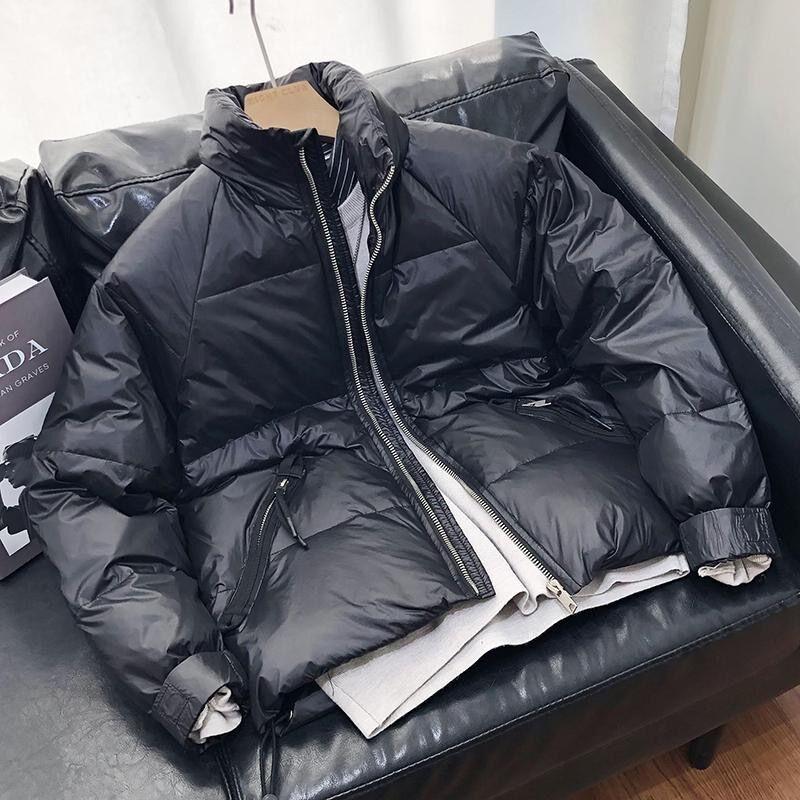 2024新款立领羽绒服男士冬季白鸭绒保暖潮牌外套潮牌绿色休闲短款
