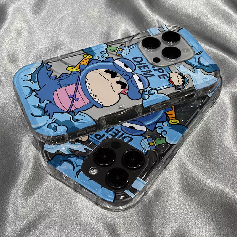 z潜水小新适用于苹果15pro手机壳8/7/xs/13/12/11pro保护萌版清新