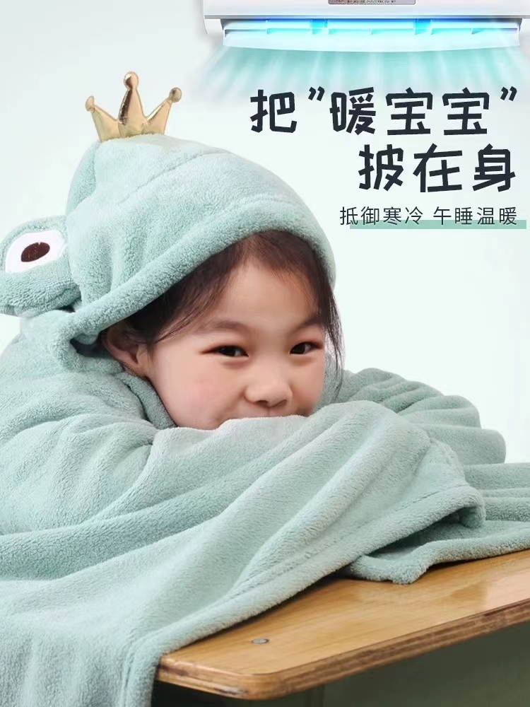 新生婴儿浴巾超软宝宝儿童带帽斗篷可穿旅行游泳洗澡男女宝宝浴袍