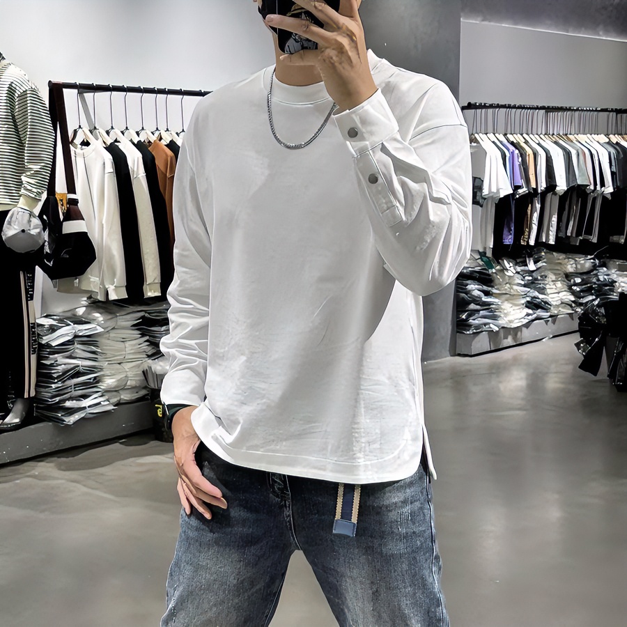 男款秋冬季宽松卫衣男女上衣帅气长袖套头运动服时尚男生纽扣袖口