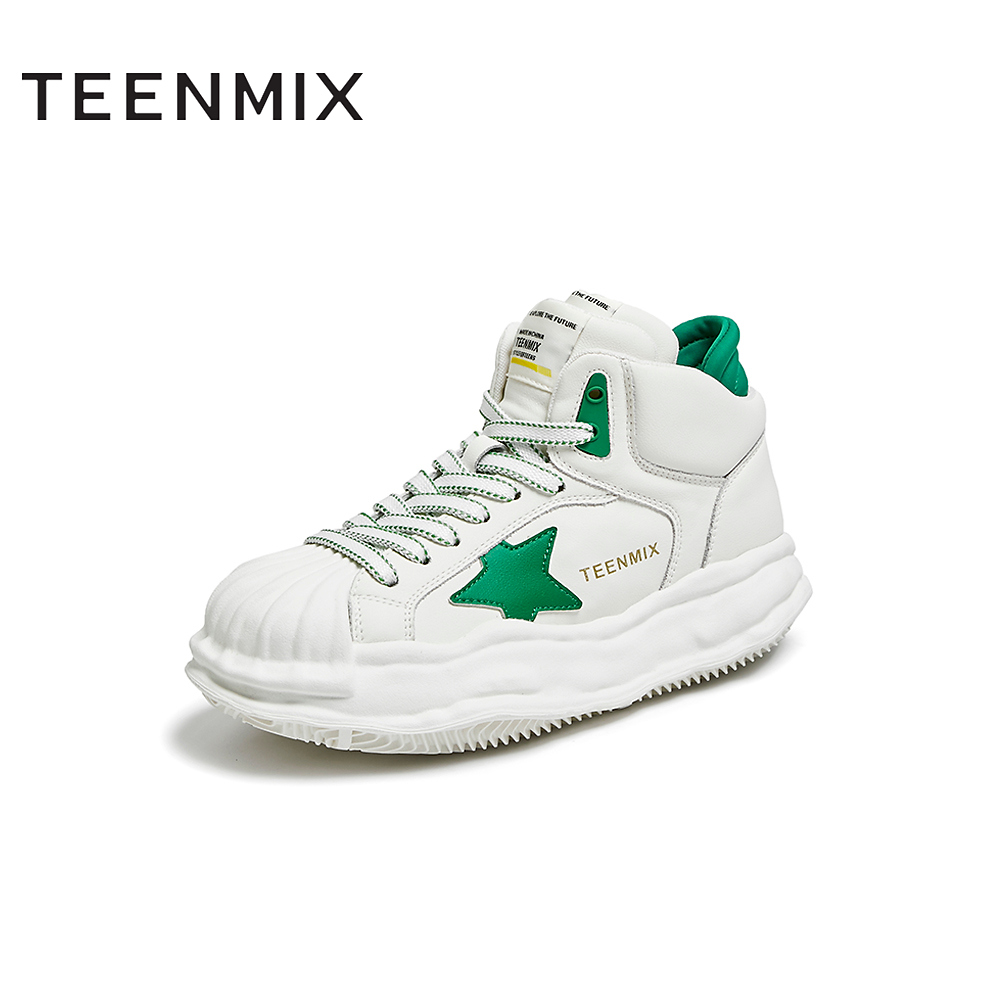 Teenmix/天美意运动活力时尚厚底休闲板鞋高帮帆布鞋NBX71CD2