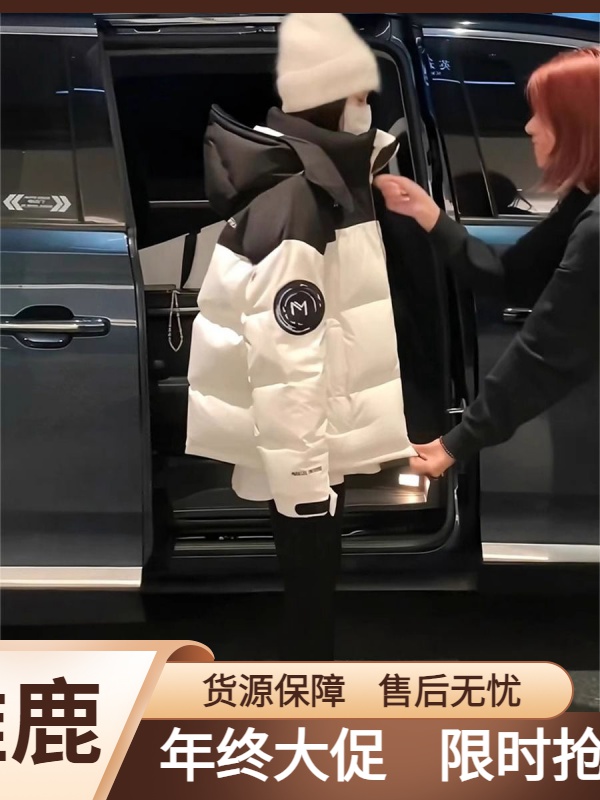 雅鹿羽绒棉服女2023冬季新款棉衣韩系宽松加厚面包服oversize棉袄