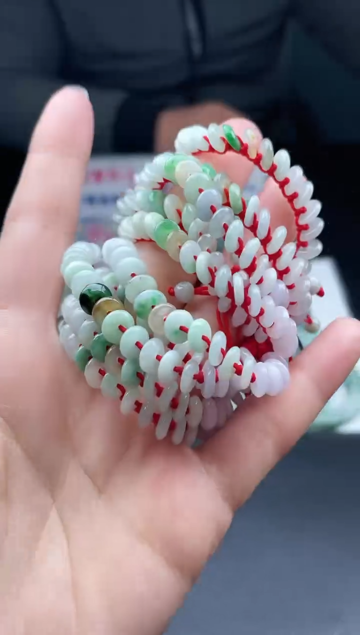 【闪购商品】翡翠手链未镶嵌小平安扣手串  小孩款宝宝款