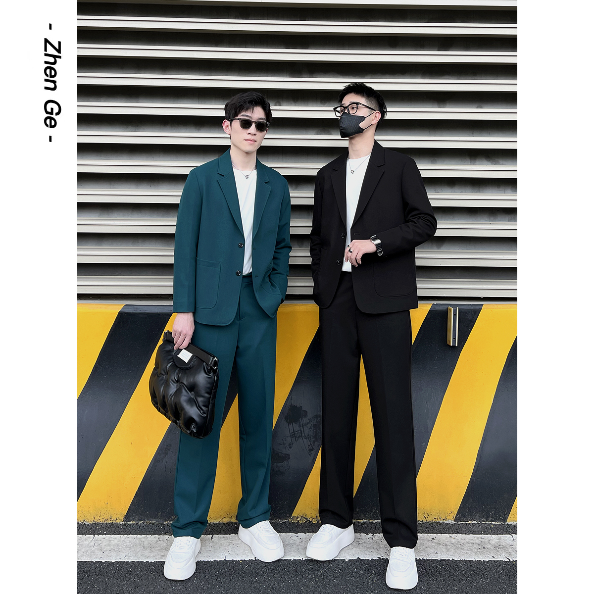 ZG定制（西服＋裤子套装）百搭轻奢风轻熟纯色设计感时尚西服套装