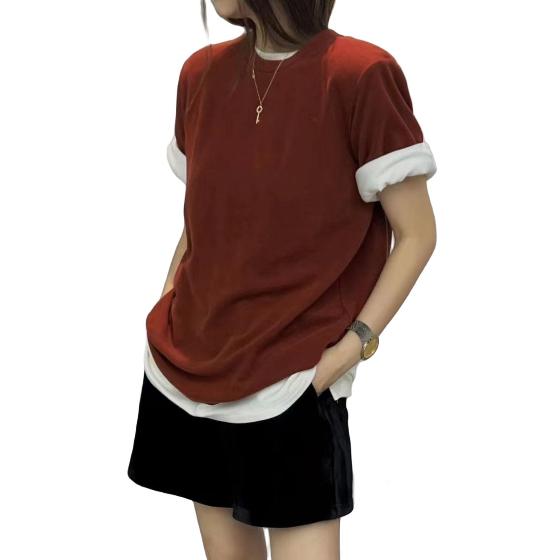 初心原创——宽松网红纯色短袖T恤