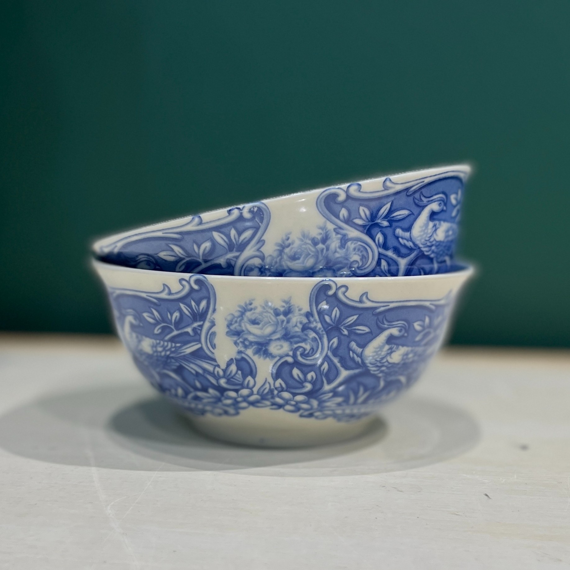 【慢瓷儿】蓝孔雀 11.5cm 小碗