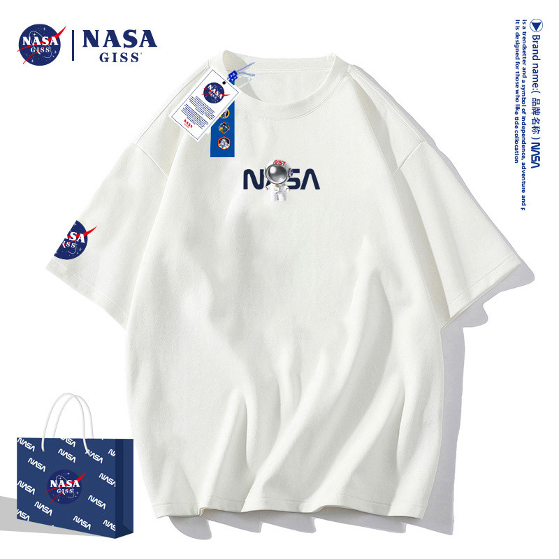 天NASA GISS联名款2022新款纯棉T恤男女同款新疆长绒棉89260