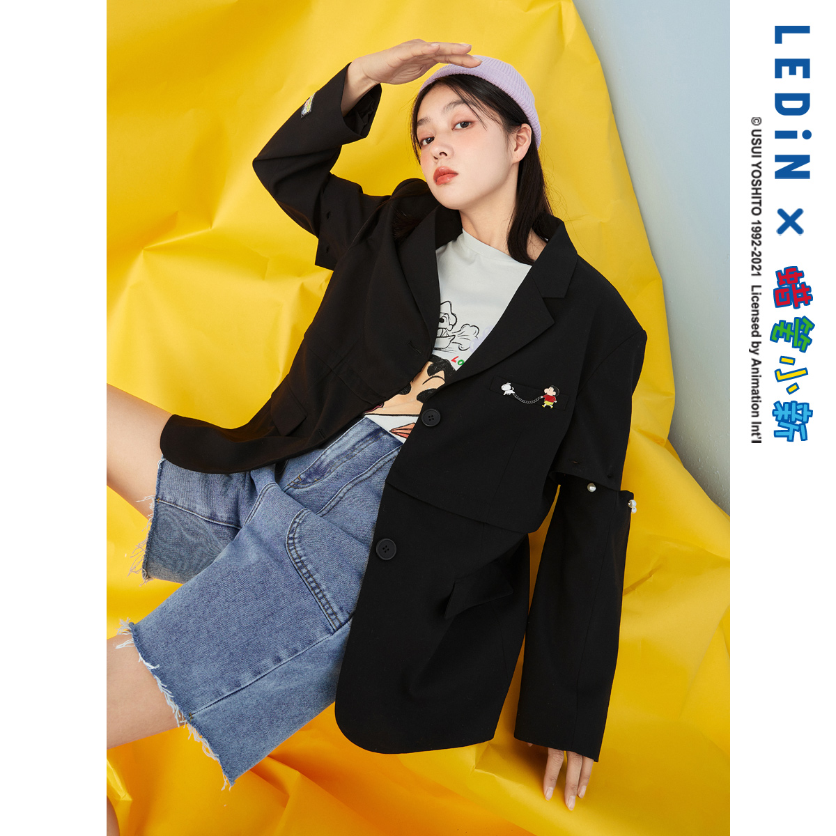 【诺明专属】蜡笔小新联名●乐町解构西装CWBAB1732