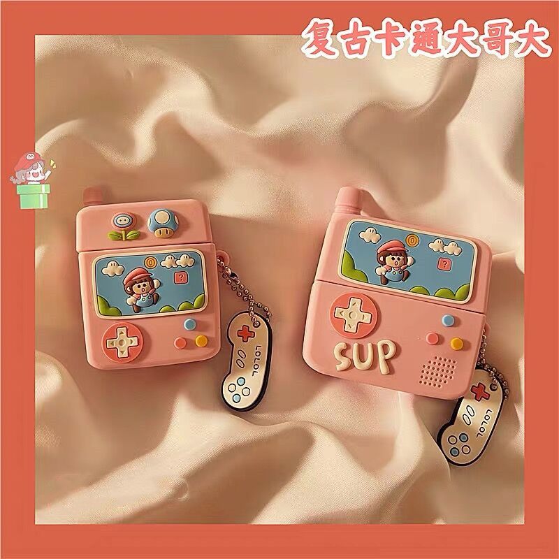 马里奥可爱卡通适用AirPodsPro苹果无线蓝牙耳机套AirPods1/2代3