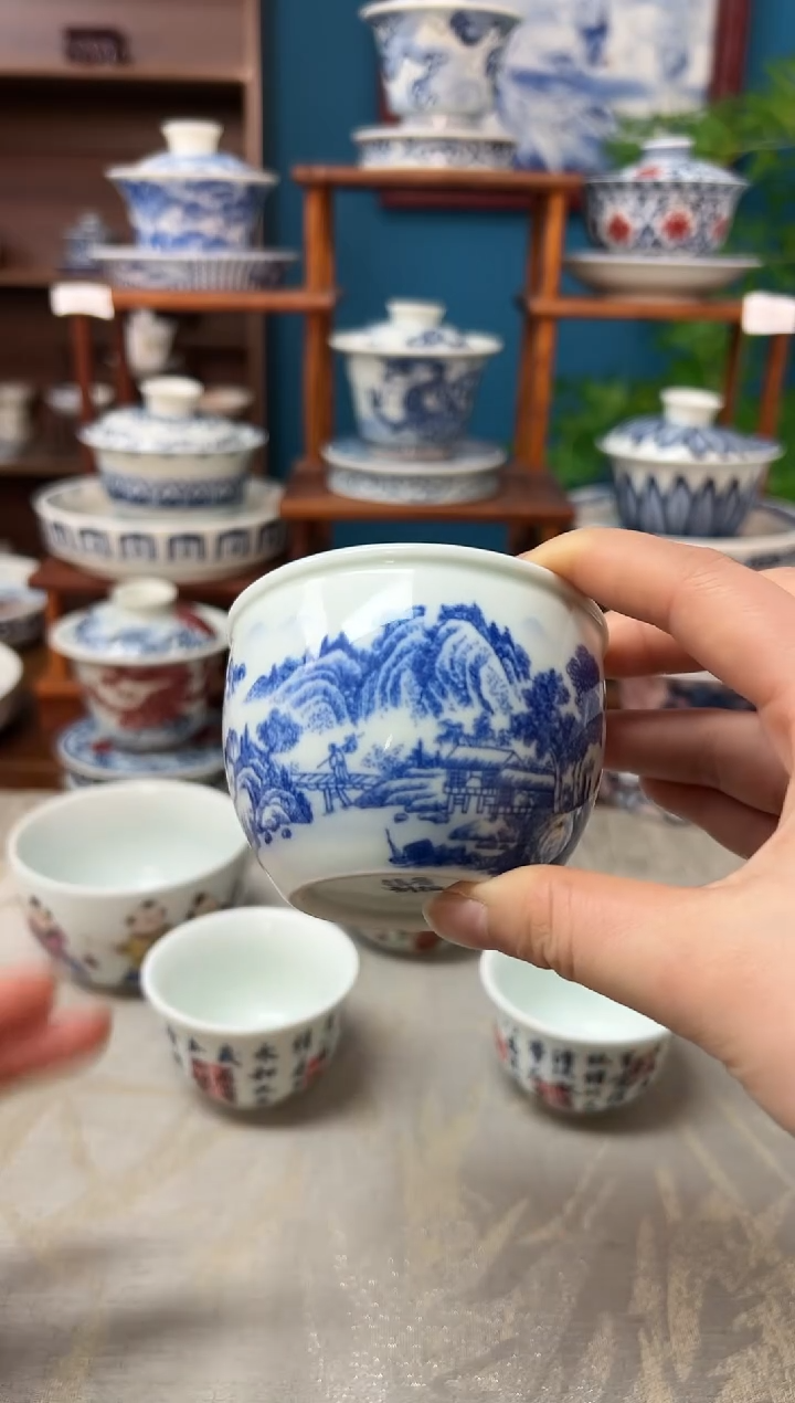 【闪购商品】陶瓷富春山居大缸杯
