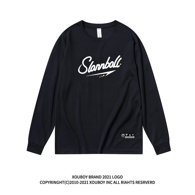 SLAMBLL纯色运动长袖速干T恤男速干排汗篮球训练热身投篮服健身衣