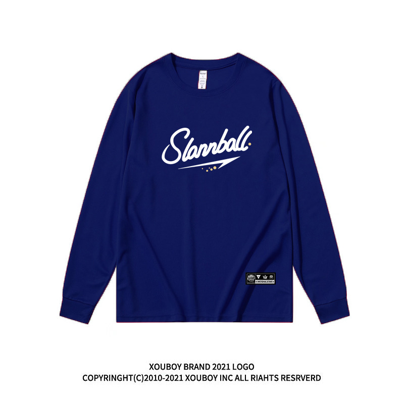 SLAMBLL纯色美式运动长袖T恤男速干排汗篮球训练热身投篮服健身衣