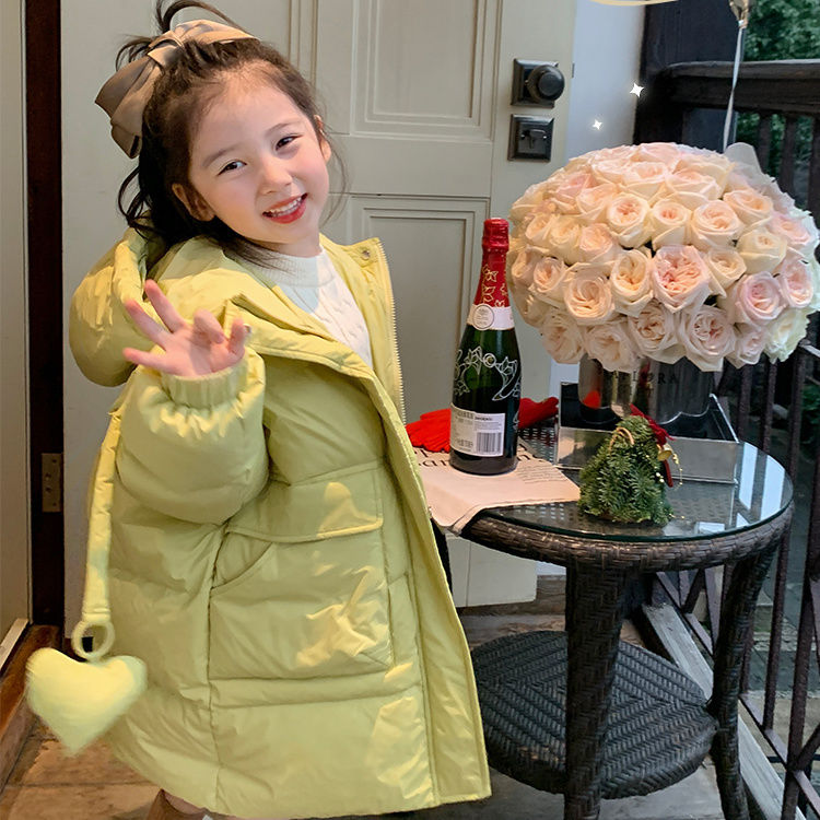 女童棉服冬装2023新款洋气儿童棉衣外套冬季加厚中长款棉袄潮