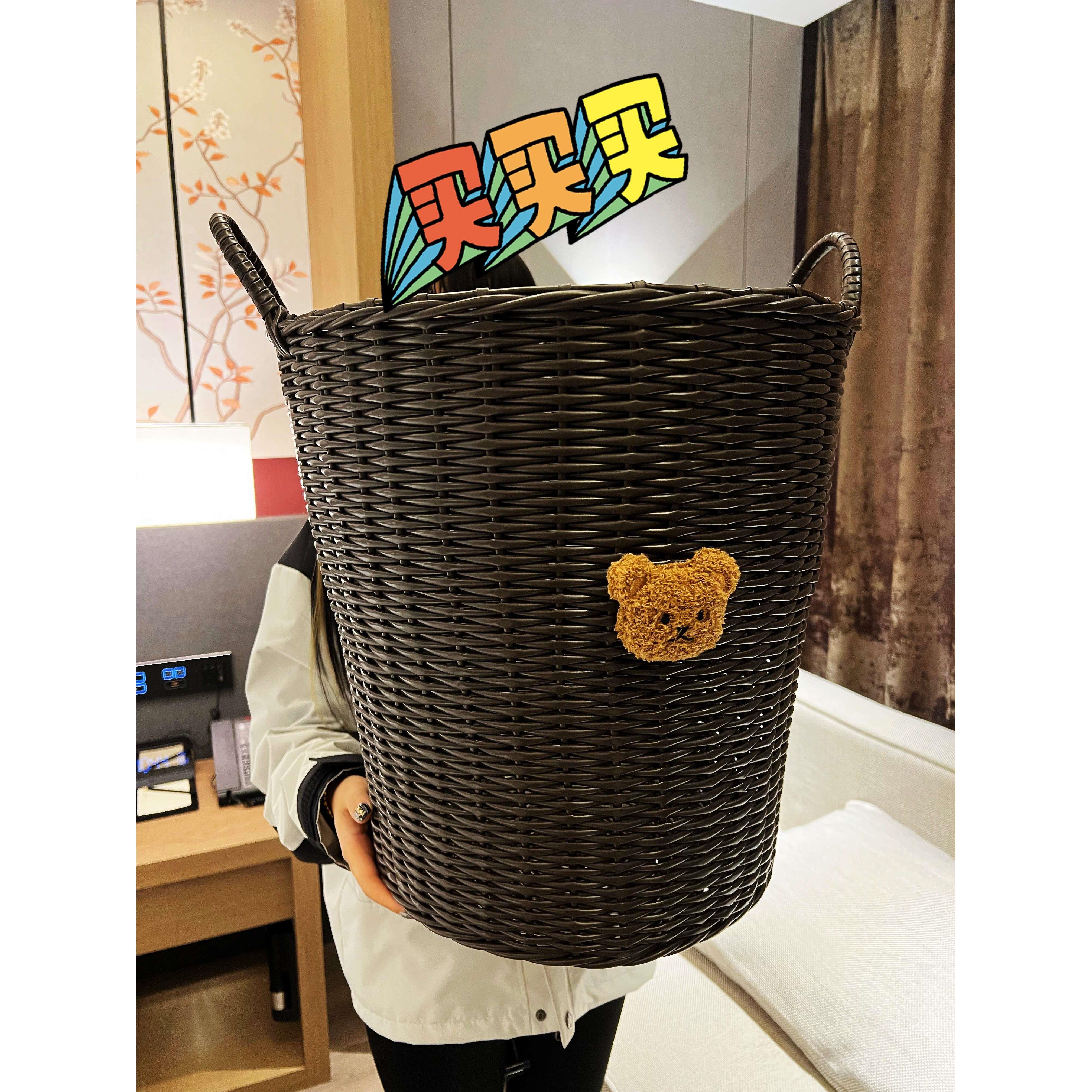 收纳筐家用脏衣篓卫生间脏衣服洗衣篮子脏衣篮桶装衣服的衣篓放口
