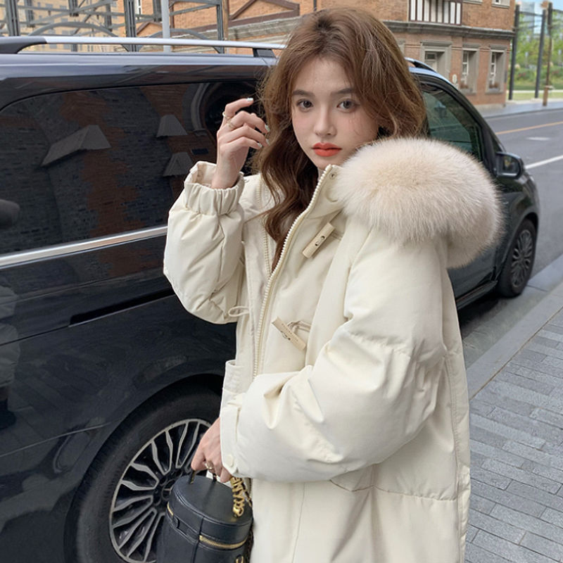 羽绒衣羽绒衣羽绒服女中长款年新款冬季时尚过膝不臃肿设计感小众