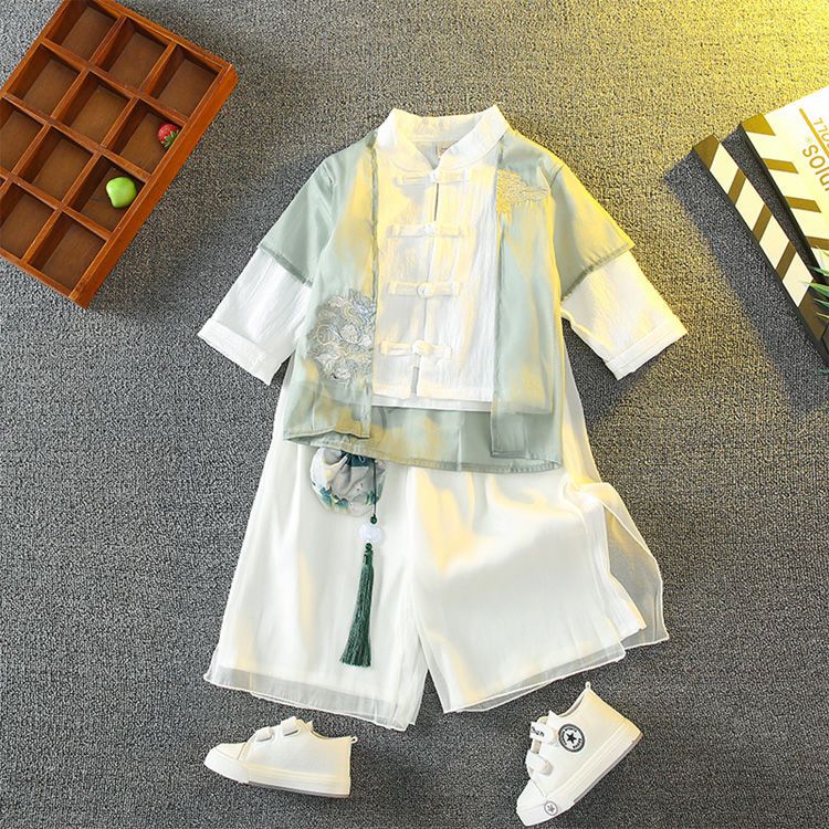 宝宝汉服秋季套装男童古装中国风秋装儿童国学服长袖唐