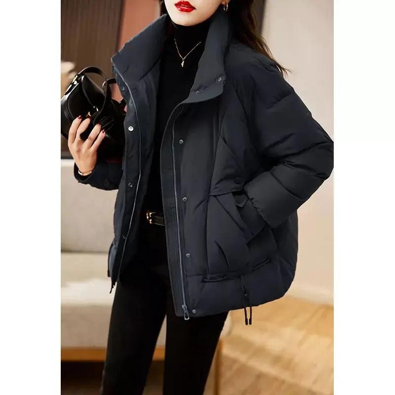 新款红色羽绒服女短款20233新款时尚宽松显瘦加厚保暖设计感小款