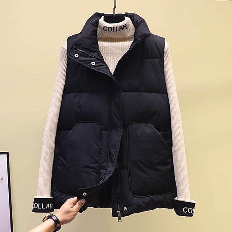 【80-200斤】百搭羽绒服马甲女秋冬新款宽松背心韩版坎肩外套潮款