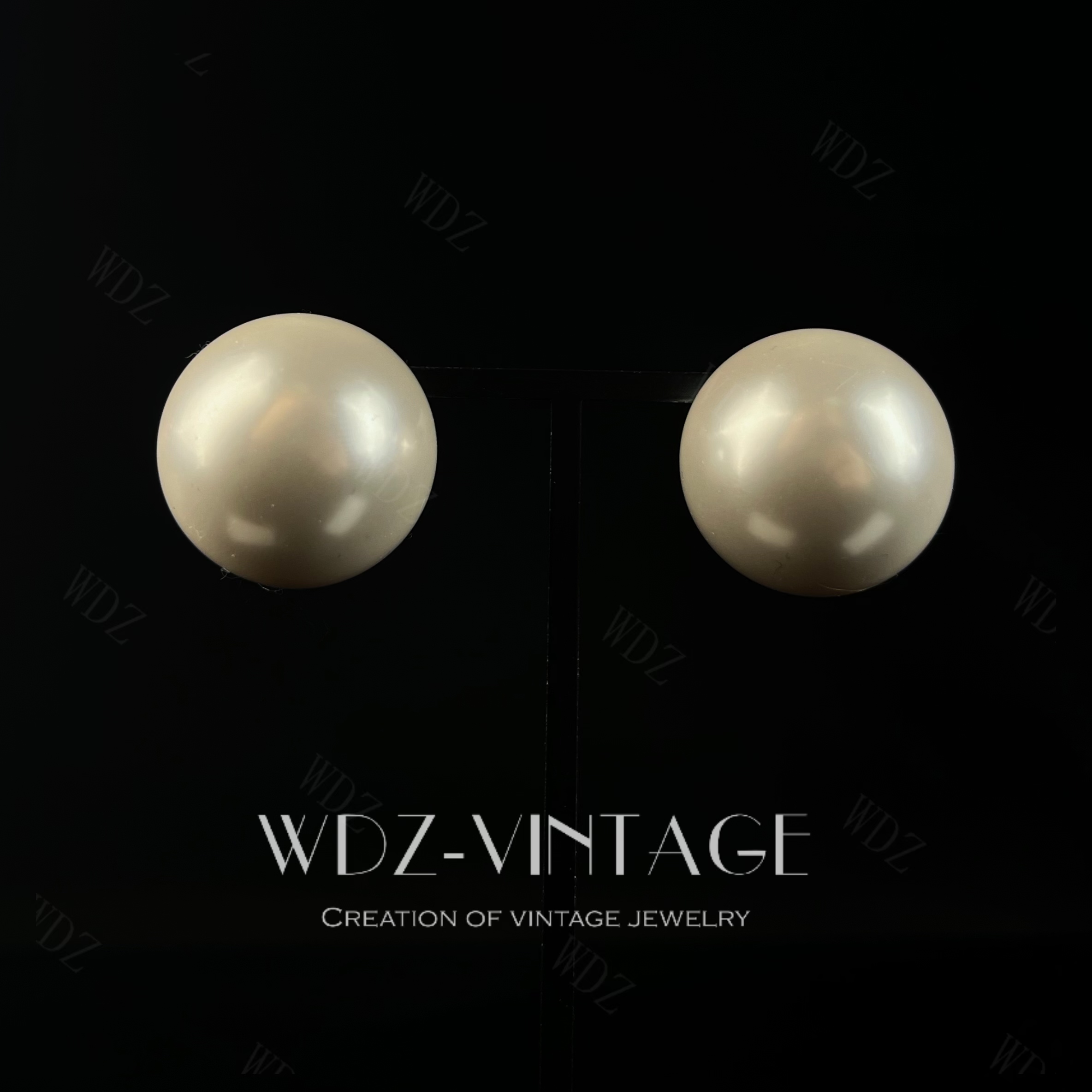 小白球-中古vintage复古首饰饰品耳饰气质轻奢时尚女