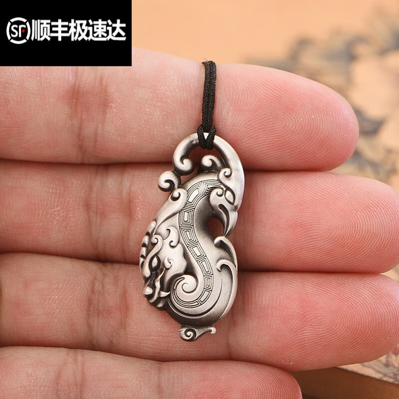 老凤凰999足银女士吊坠男复古貔貅挂件个性时尚潮男项坠毛衣链饰