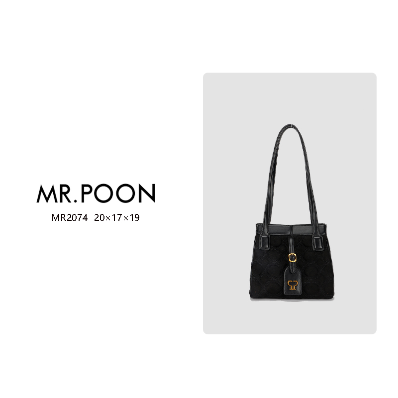 Mr.Poon/潘先生新款冬季斜跨包时尚单肩包轻奢绒面女包