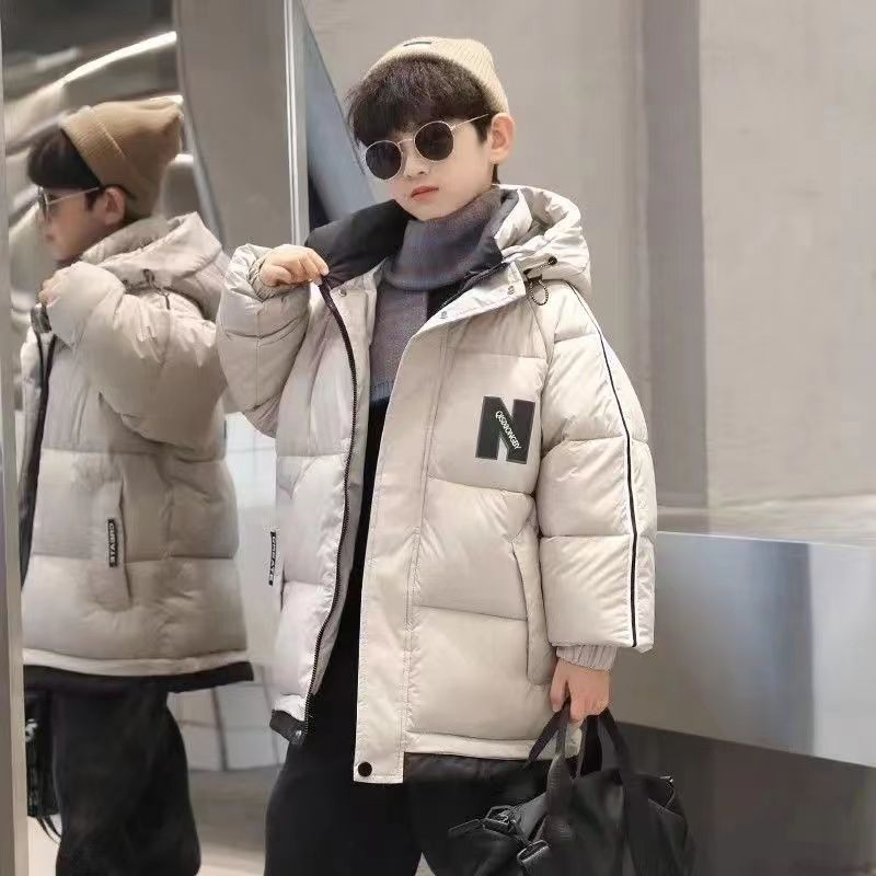 男童冬装棉服2023新款中大童洋气加厚冬季羽绒棉衣男孩棉袄外套潮
