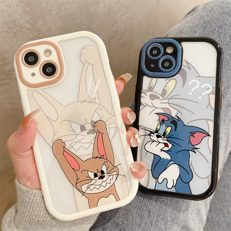 卡通可爱猫和老鼠iPhone15/14/13手机壳苹果小米vivo华为oppo软套