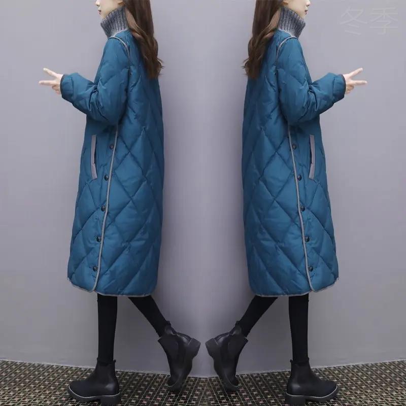 新款冬款23秋冬羽绒棉服女中长款韩版大码宽松轻薄加厚羽绒棉服A