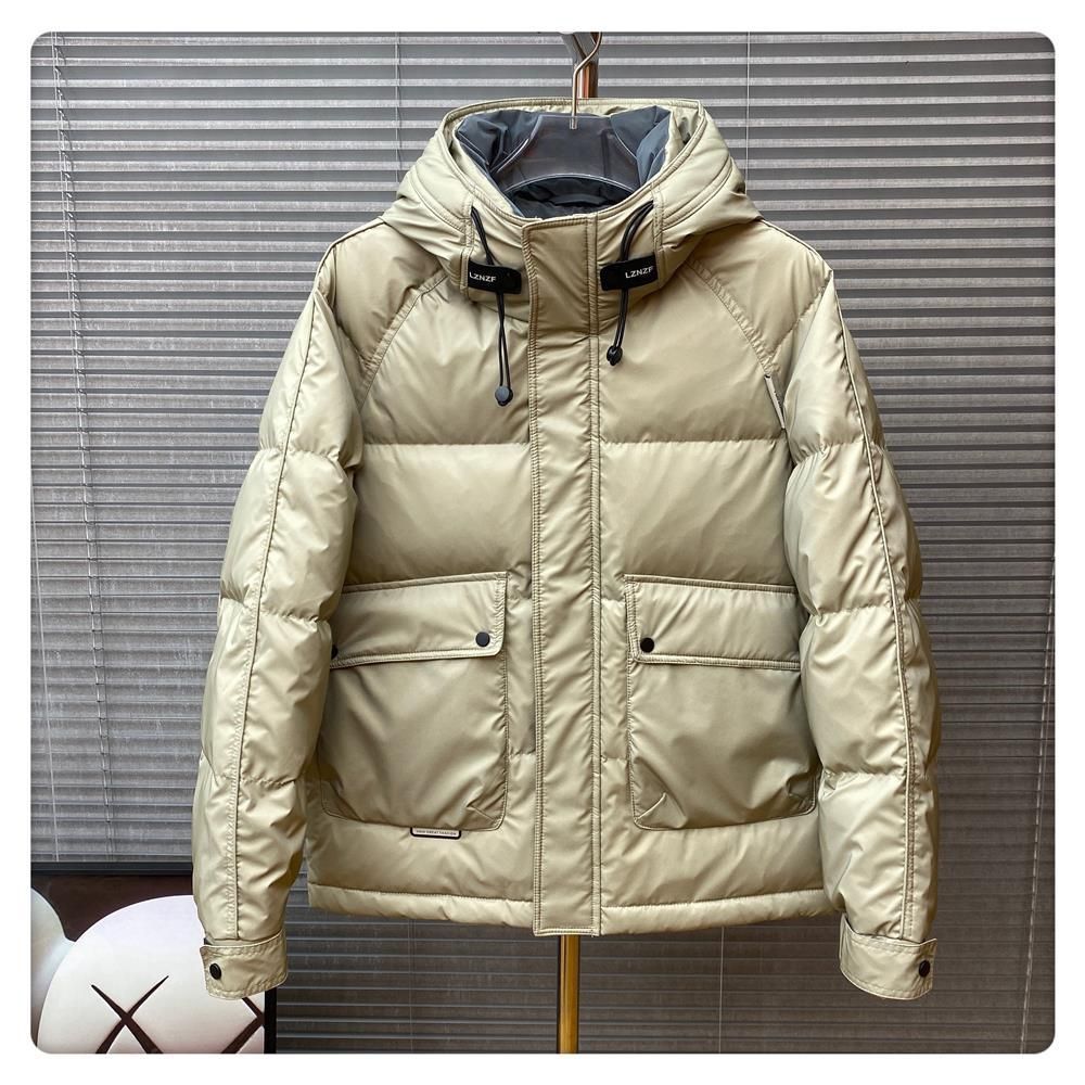 新款冬季免洗滑料羽绒棉服男潮流三防加厚上衣短款外套厚羽绒衣A