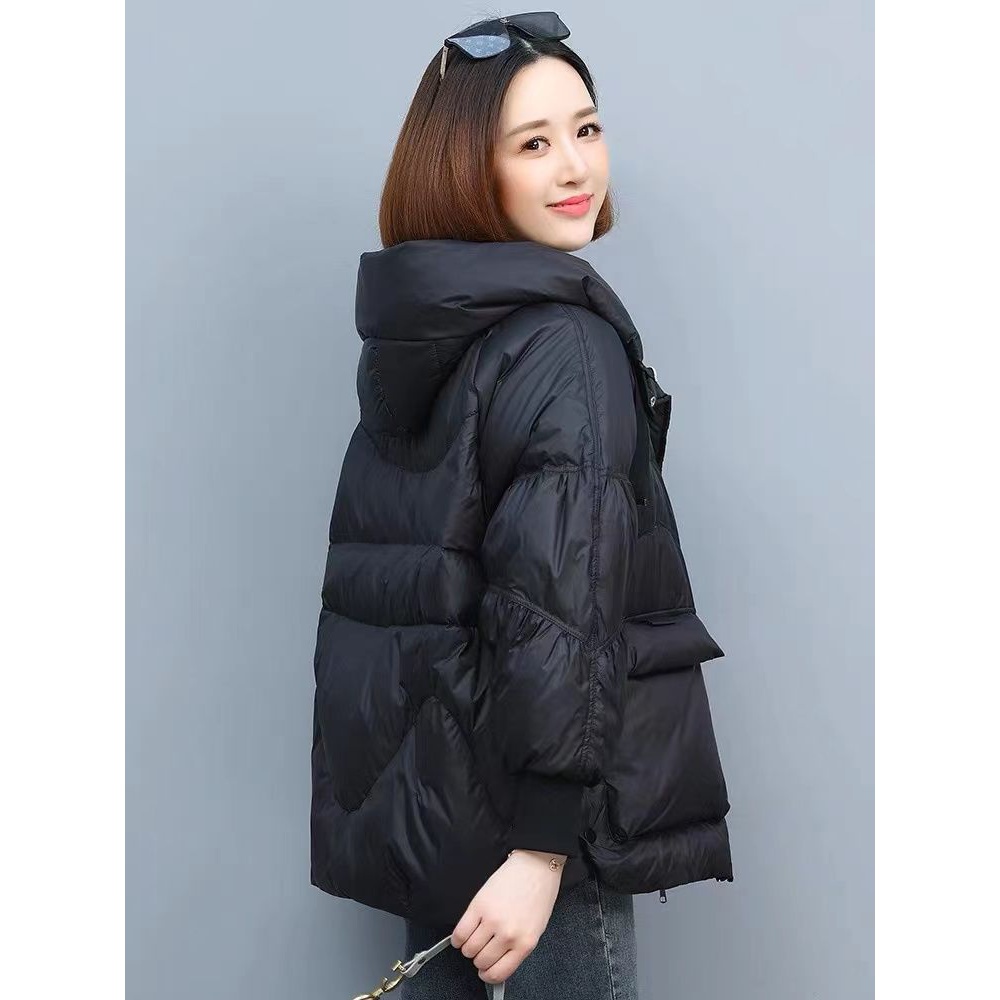 新款休闲减龄羽绒棉服外套冬季韩版宽松短款棉衣棉袄女爆