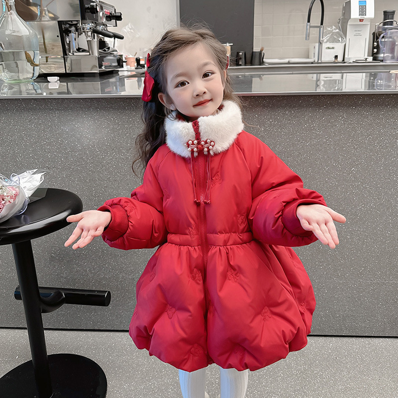 鸭鸭女童冬装羽绒服2023新款洋气冬季宝宝冬款羽绒袄羽绒夹羽绒外