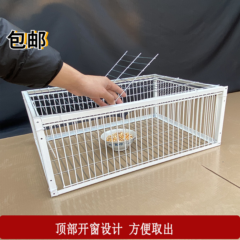 新款/ 天落笼加密只进不出鸽子笼鸽子神器收鸽笼撞门笼野外全自动