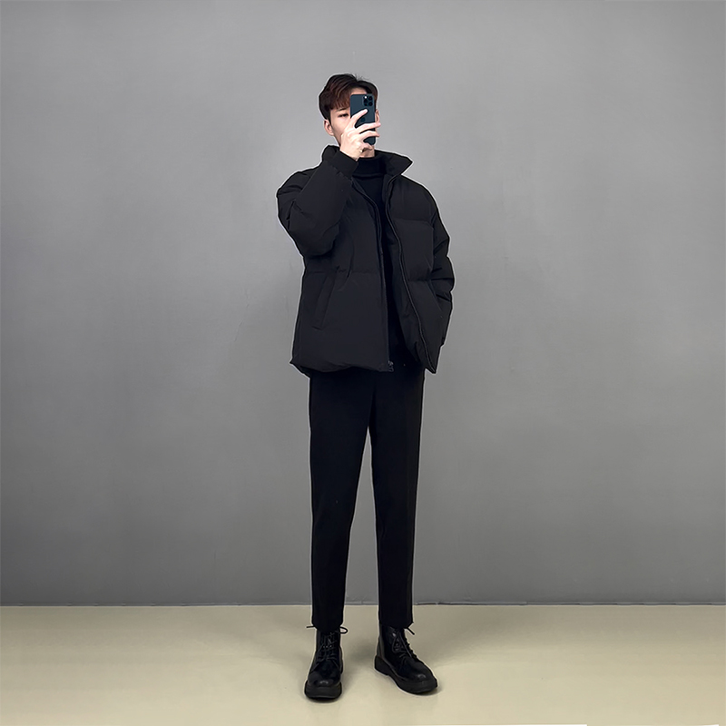 高级感冬装棉服男轻熟风帅气修身百搭加厚保暖棉衣冬季男士厚外套