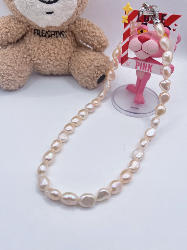 香槟金小巴洛克天然淡水珍珠项链（多样性发货其一）