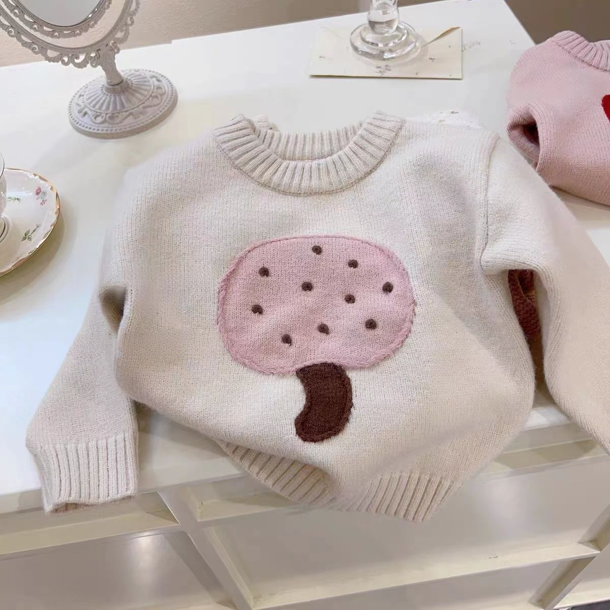 女童毛衣2024冬新款儿童冬季针织毛线衫宝宝洋气秋冬加厚小童上衣