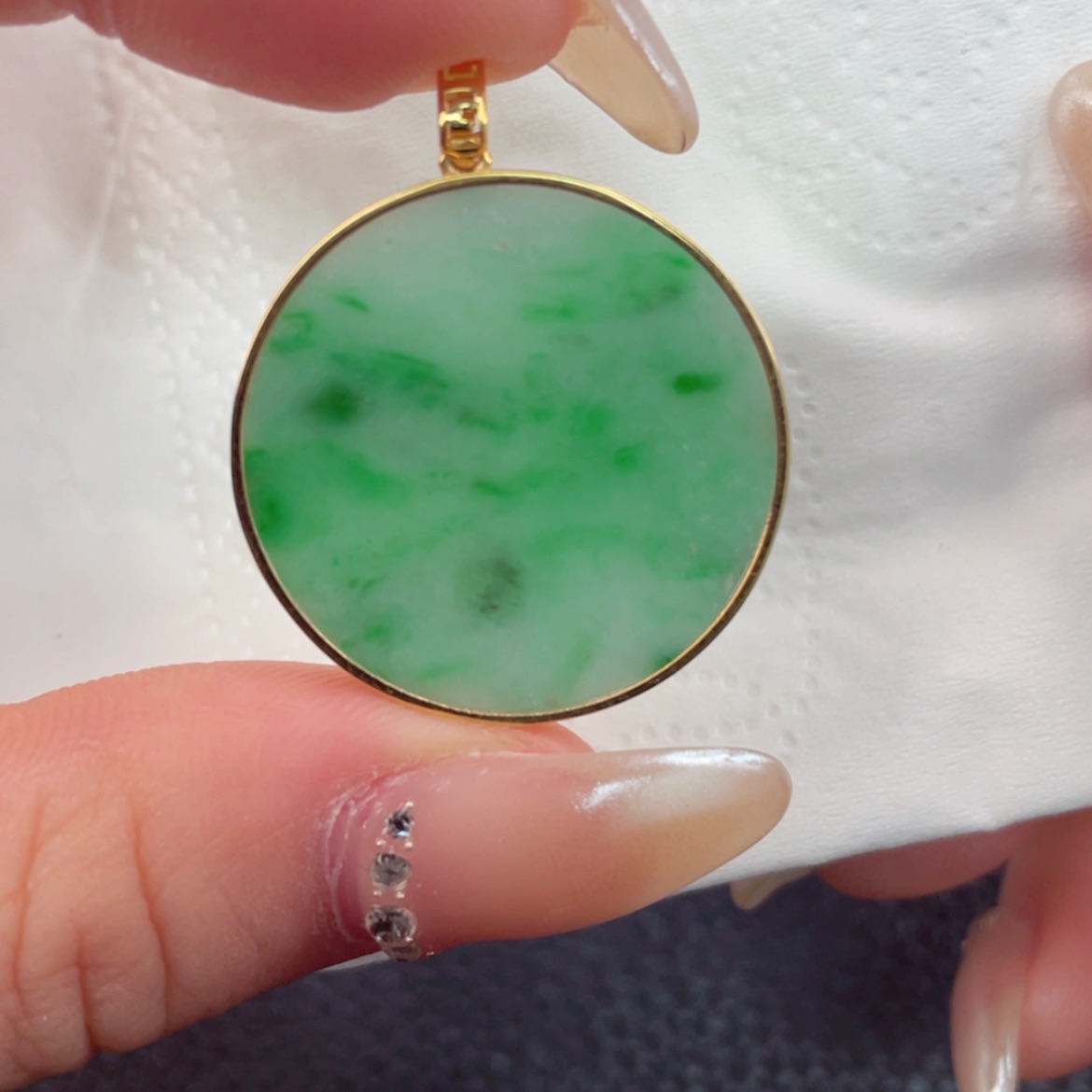 【闪购商品】翡翠如图18K金镶嵌